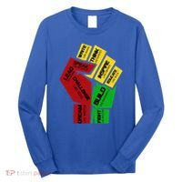 Inspiring Black Leaders Power Fist Hand Black History Month Gift Long Sleeve Shirt thumb 0
