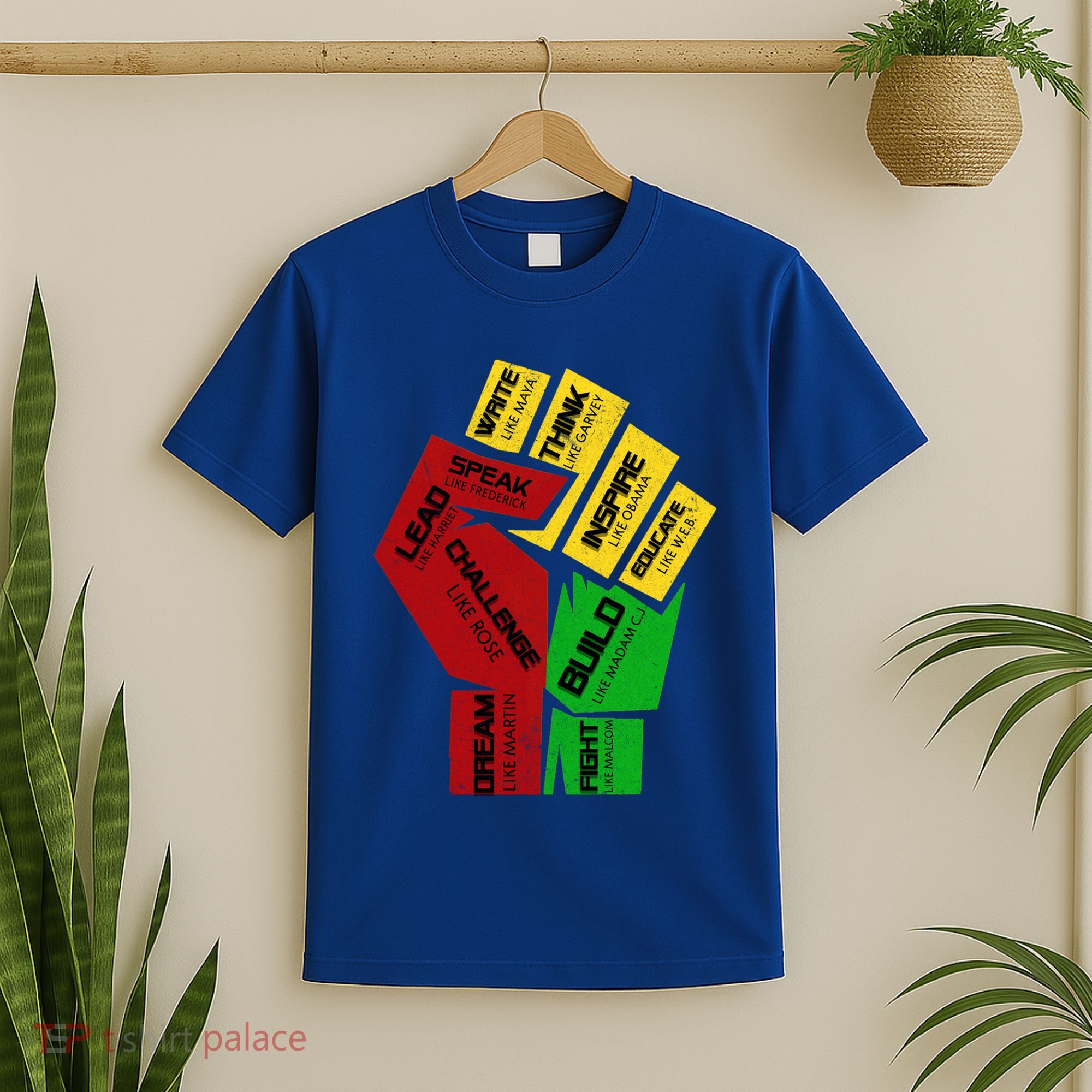 Inspiring Black Leaders Power Fist Hand Black History Month Gift T-Shirt