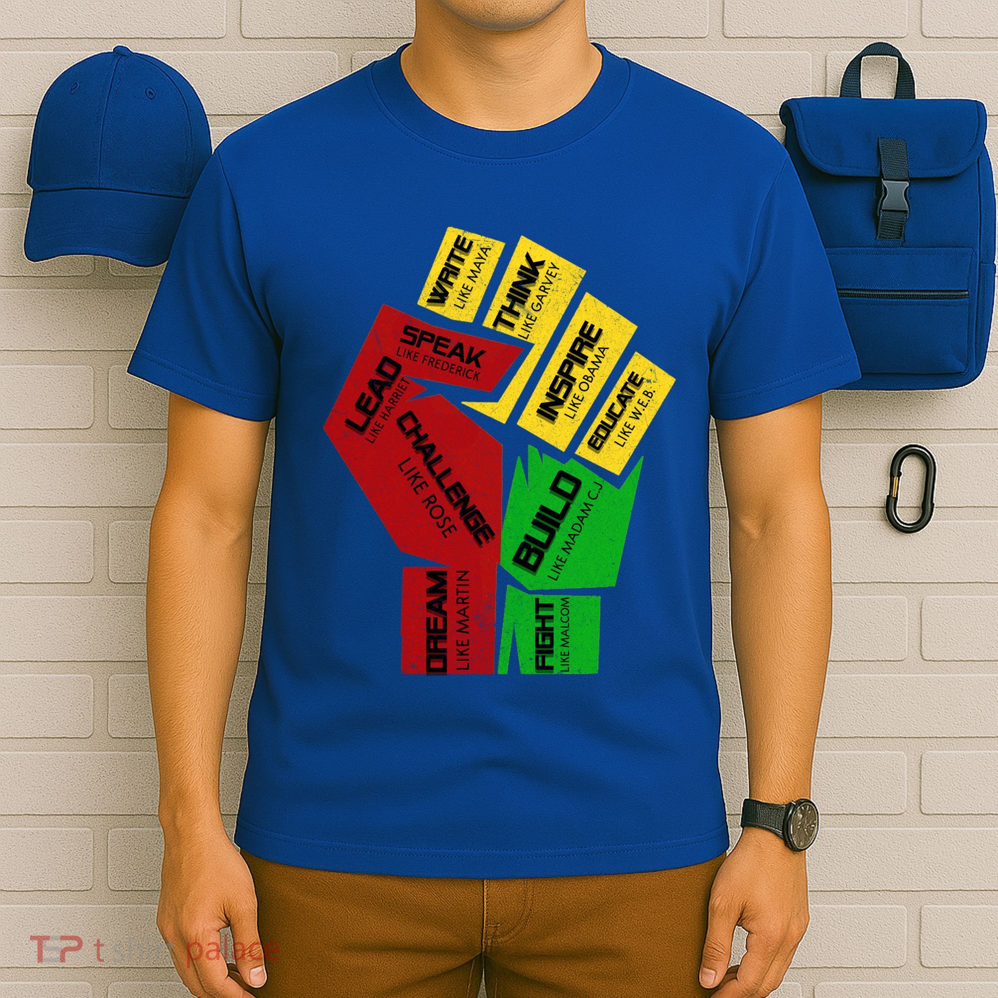 Inspiring Black Leaders Power Fist Hand Black History Month Gift T-Shirt