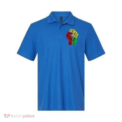 Inspiring Black Leaders Power Fist Hand Black History Month Gift Polo