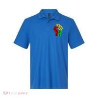 Inspiring Black Leaders Power Fist Hand Black History Month Gift Polo thumb 0