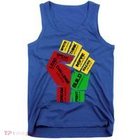 Inspiring Black Leaders Power Fist Hand Black History Month Gift Tank Top thumb 0