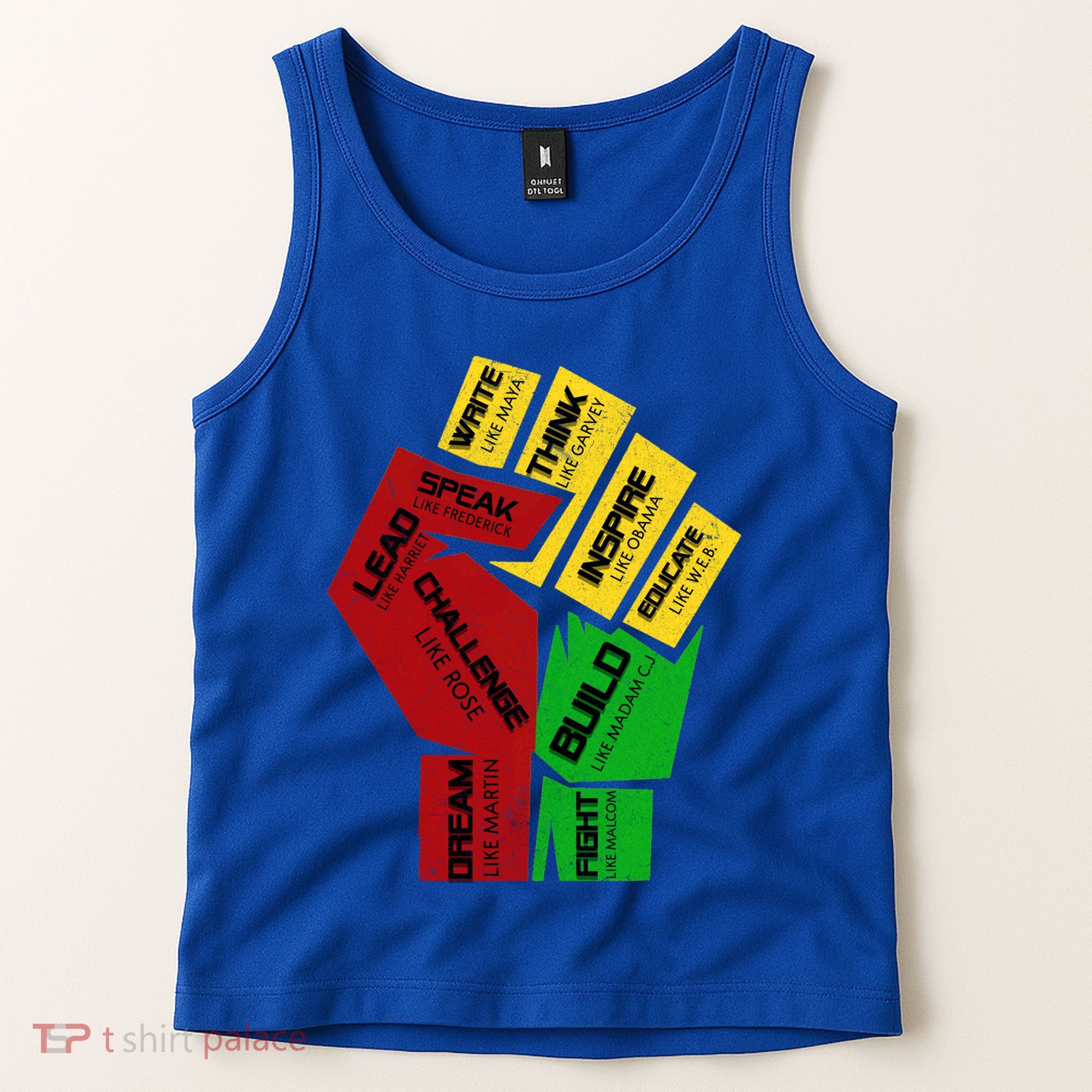 Inspiring Black Leaders Power Fist Hand Black History Month Gift Tank Top
