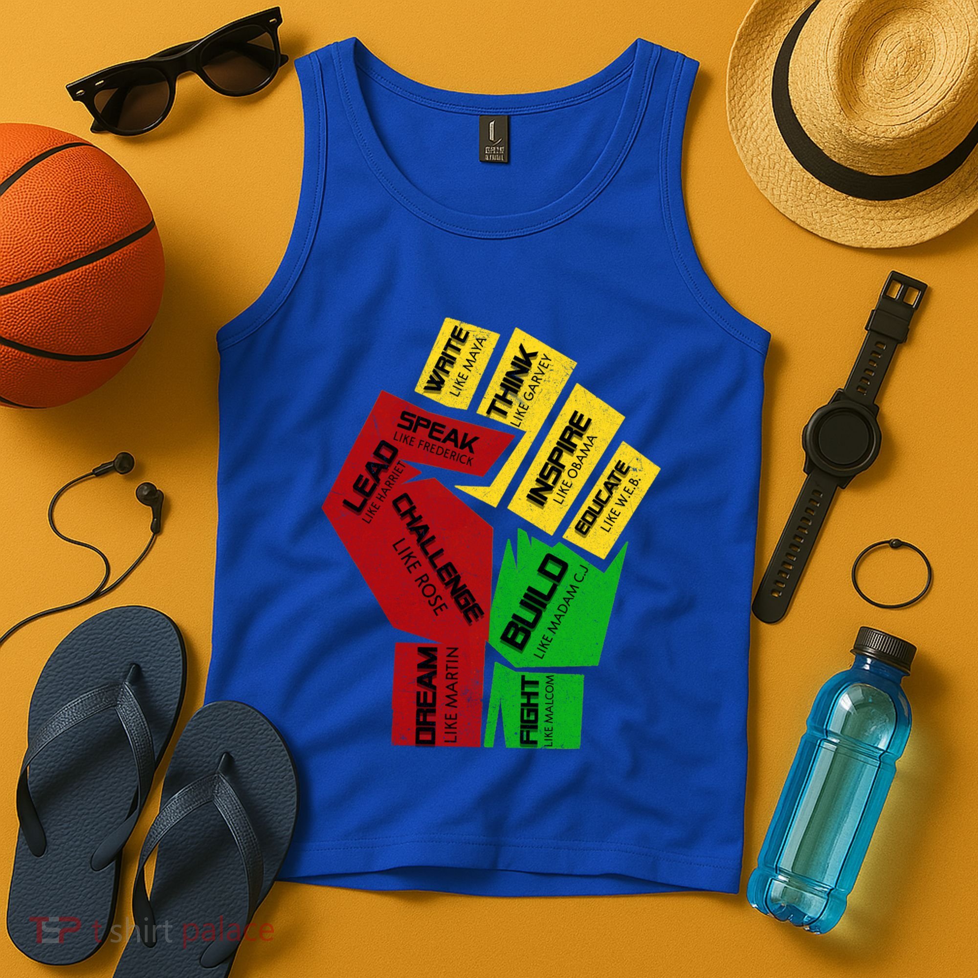 Inspiring Black Leaders Power Fist Hand Black History Month Gift Tank Top