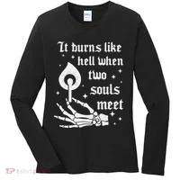 It Burns Like Hell When Two Souls Meet Women's Long Sleeve Shirt thumb 0