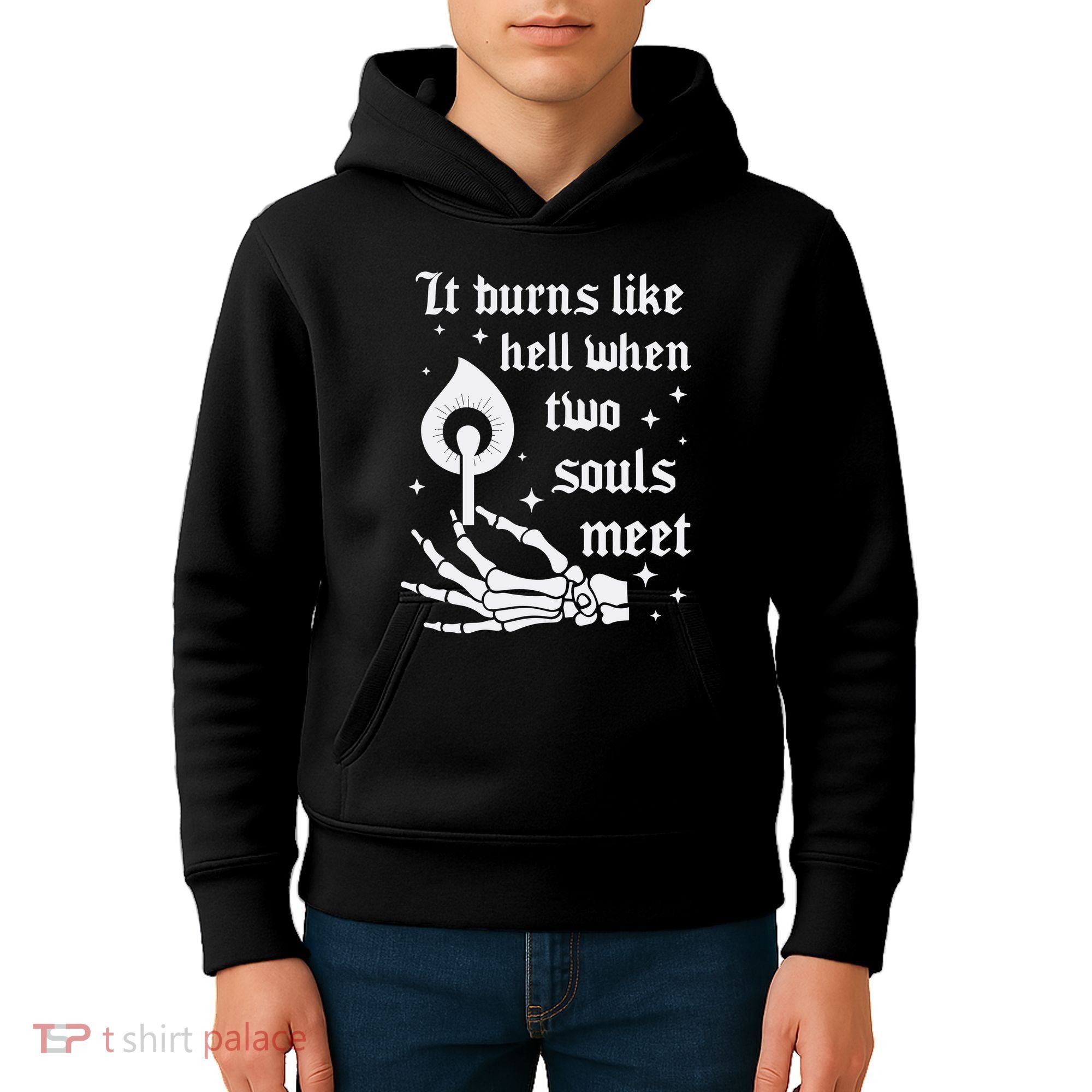 It Burns Like Hell When Two Souls Meet Kids Hoodie