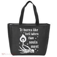 It Burns Like Hell When Two Souls Meet Tote Bag thumb 0