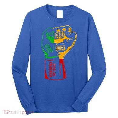 Inspiring Black Leaders Fist Black History Month Cute Gift Long Sleeve Shirt