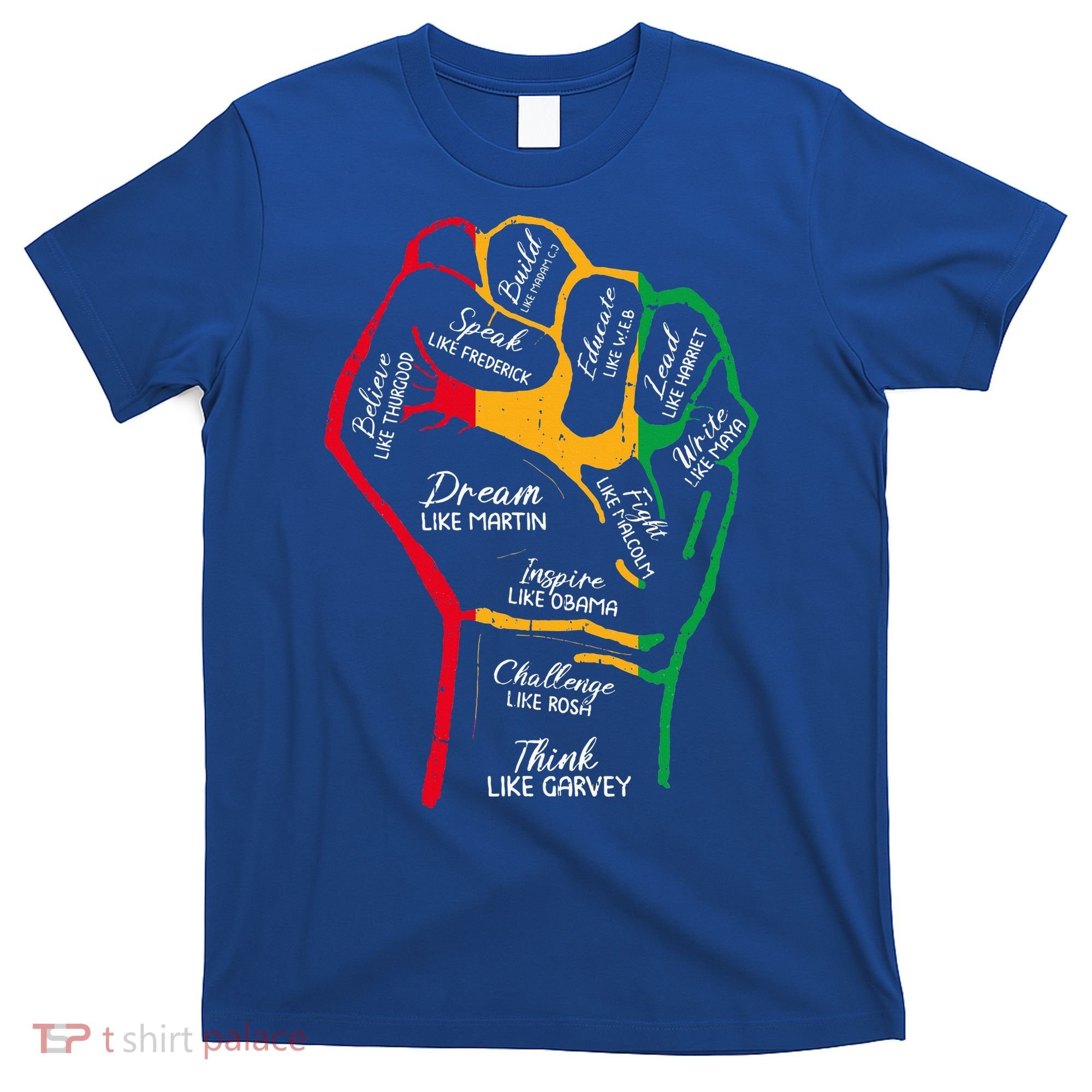 Inspiring Black Leaders Power Fist Hand Black History Month T-Shirt