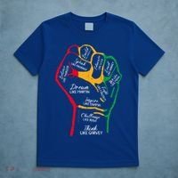 Inspiring Black Leaders Power Fist Hand Black History Month T-Shirt thumb 5