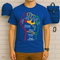 Inspiring Black Leaders Power Fist Hand Black History Month T-Shirt thumb 6