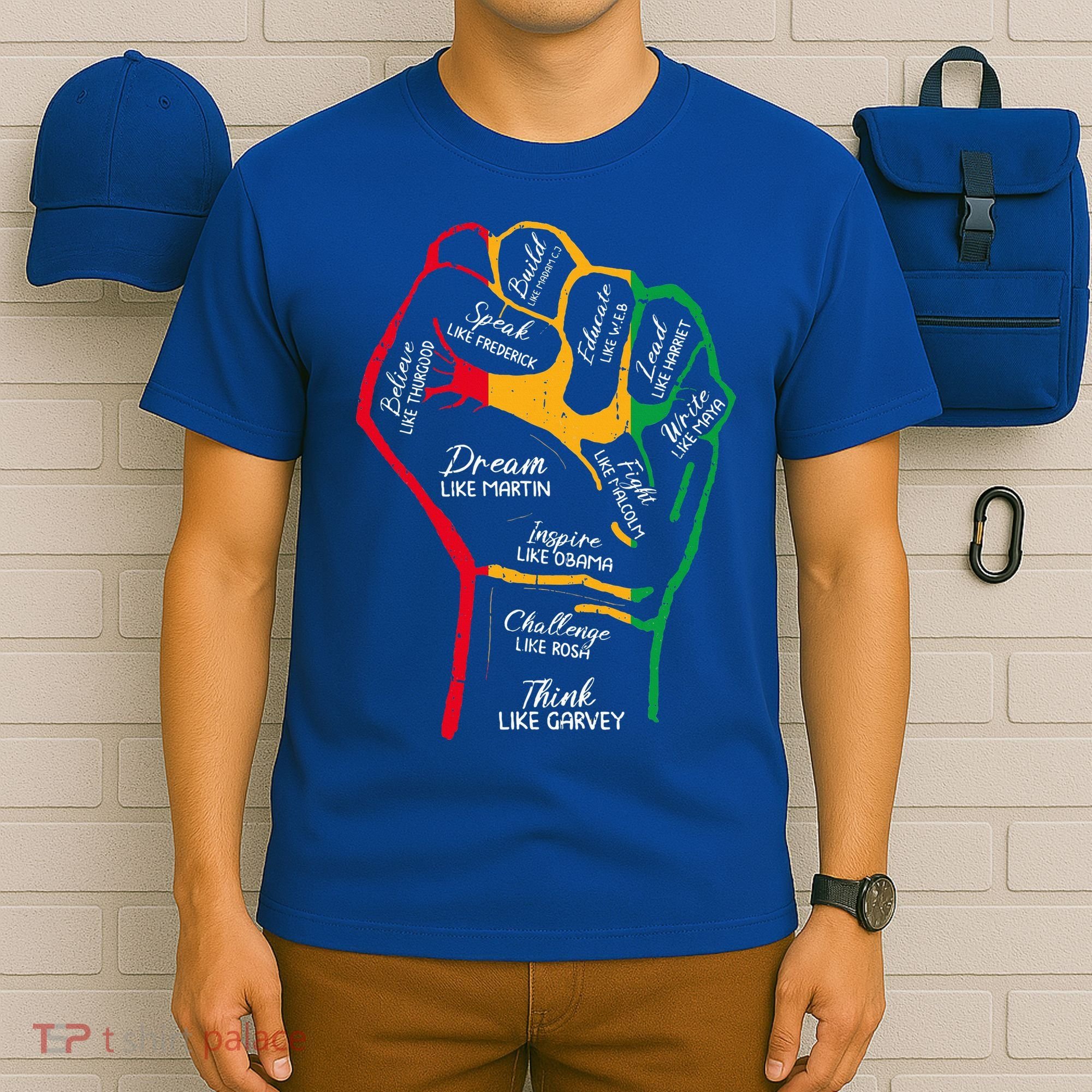 Inspiring Black Leaders Power Fist Hand Black History Month T-Shirt