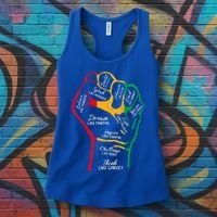 Inspiring Black Leaders Power Fist Hand Black History Month Women's Tank Top thumb 3