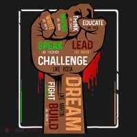 Inspiring Black Leaders Power Fist Hand BHM Long Sleeve Shirt thumb 2
