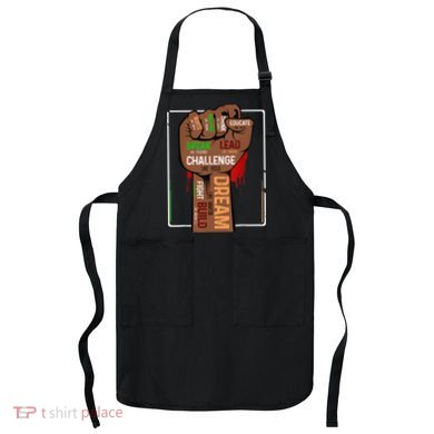 Inspiring Black Leaders Power Fist Hand BHM Apron