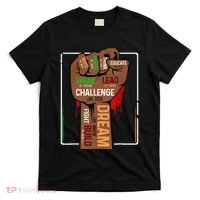 Inspiring Black Leaders Power Fist Hand BHM T-Shirt thumb 0