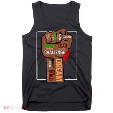 Inspiring Black Leaders Power Fist Hand BHM Tank Top
