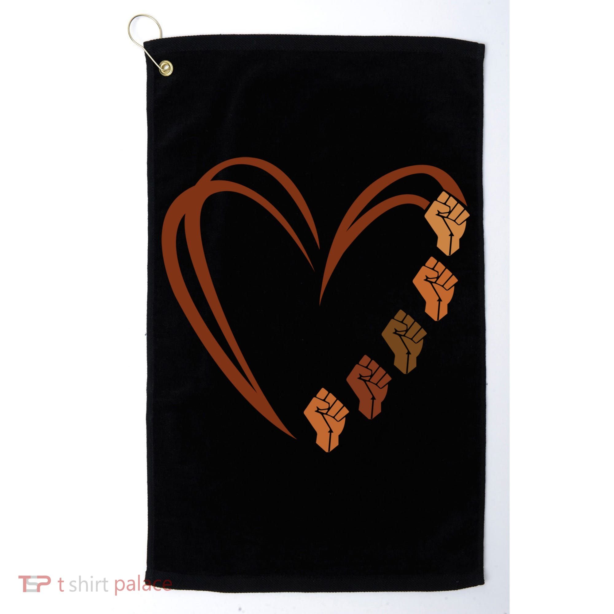 Inspiring Black Leaders Power Fists Hand Black History Month Gift Golf Towel