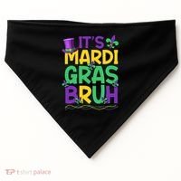 Its Bruh Mardi Gras Bruh USA-Made Doggie Bandana thumb 0