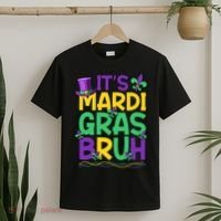 Its Bruh Mardi Gras Bruh T-Shirt thumb 2