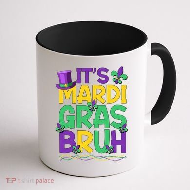 Its Bruh Mardi Gras Bruh Coffee Mug back