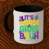 Its Bruh Mardi Gras Bruh Coffee Mug thumb 2