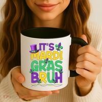 Its Bruh Mardi Gras Bruh Coffee Mug thumb 3