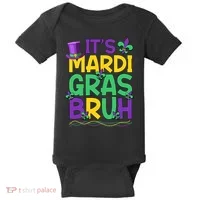 Its Bruh Mardi Gras Bruh Baby Bodysuit thumb 0