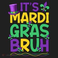 Its Bruh Mardi Gras Bruh Hat thumb 2