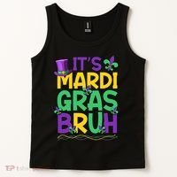 Its Bruh Mardi Gras Bruh Tank Top thumb 2