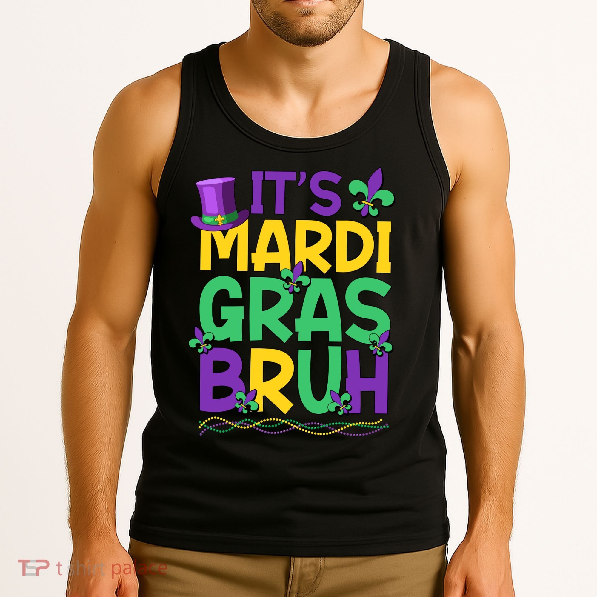 Its Bruh Mardi Gras Bruh Tank Top