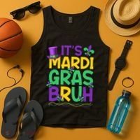 Its Bruh Mardi Gras Bruh Tank Top thumb 4