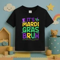 Its Bruh Mardi Gras Bruh Toddler T-Shirt thumb 3