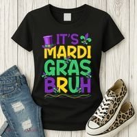 Its Bruh Mardi Gras Bruh Women's T-Shirt thumb 3