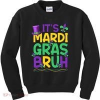Its Bruh Mardi Gras Bruh Kids Sweatshirt thumb 0