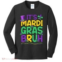 Its Bruh Mardi Gras Bruh Kids Long Sleeve Shirt thumb 0