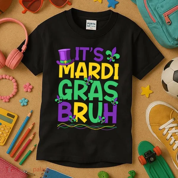 Its Bruh Mardi Gras Bruh Kids T-Shirt