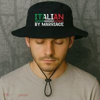 Italian By Marriage Italia Marriage Humor Bucket Hat thumb 2