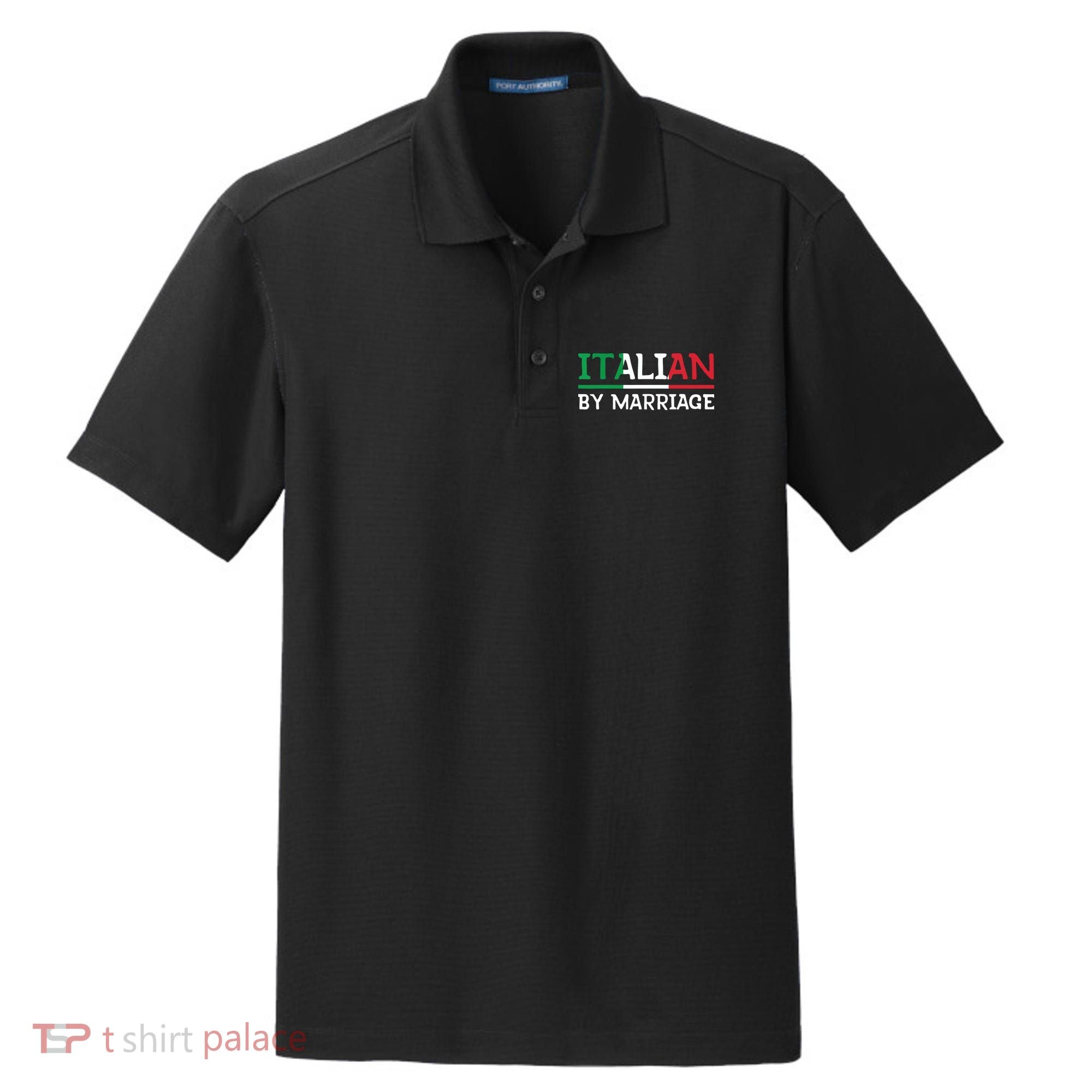 Italian By Marriage Italia Marriage Humor Dry Zone Grid Polo
