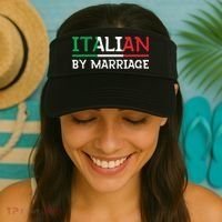 Italian By Marriage Italia Marriage Humor Visor thumb 2