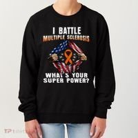 I Batte Multiple Sclerosis What's Your Super Power Superhero Women's Sweatshirt thumb 0