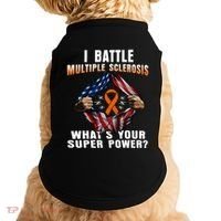 I Batte Multiple Sclerosis What's Your Super Power Superhero Doggie Tank thumb 0