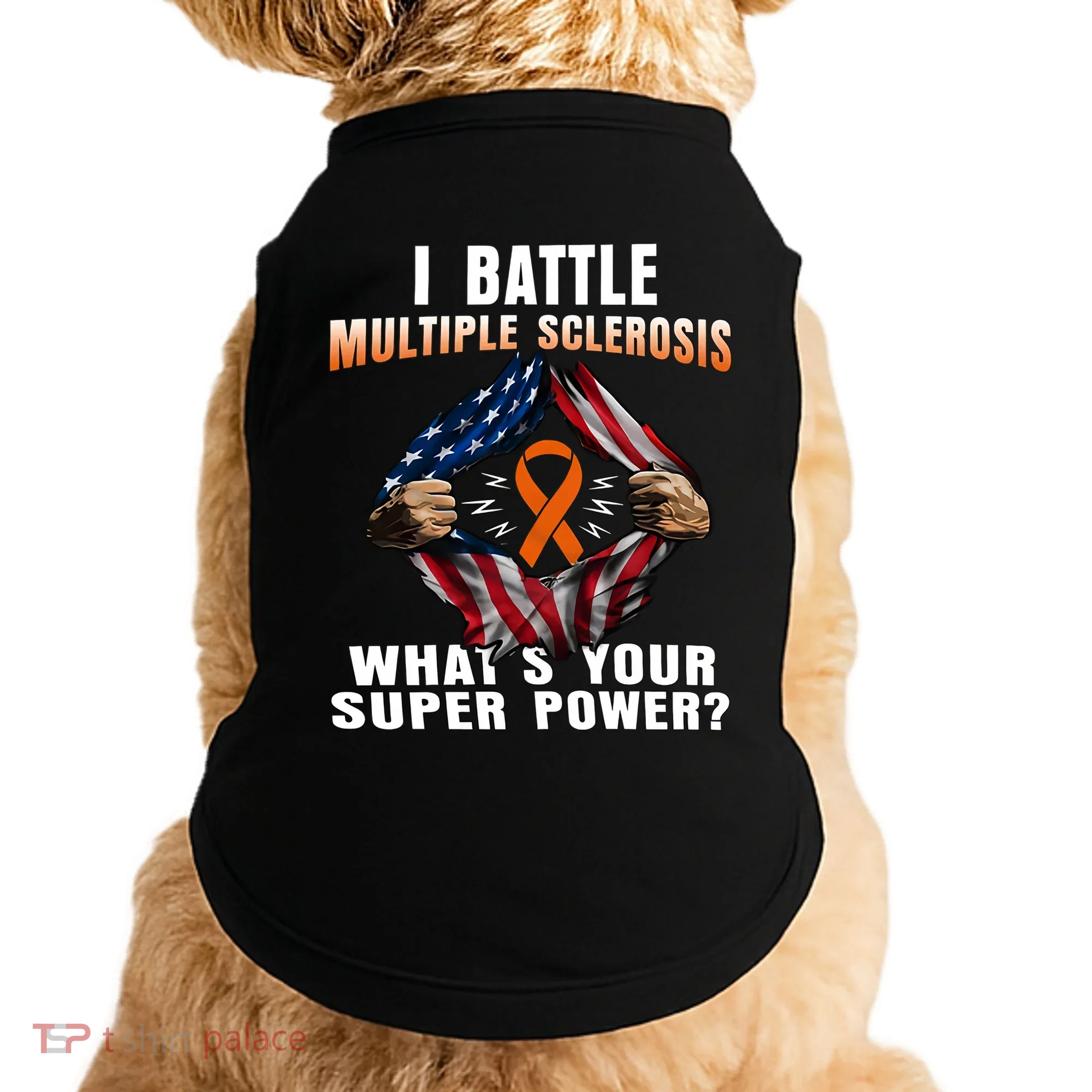 I Batte Multiple Sclerosis What's Your Super Power Superhero Doggie Tank