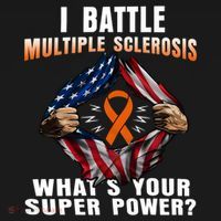 I Batte Multiple Sclerosis What's Your Super Power Superhero USA-Made Doggie Bandana thumb 2