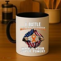 I Batte Multiple Sclerosis What's Your Super Power Superhero Coffee Mug thumb 4