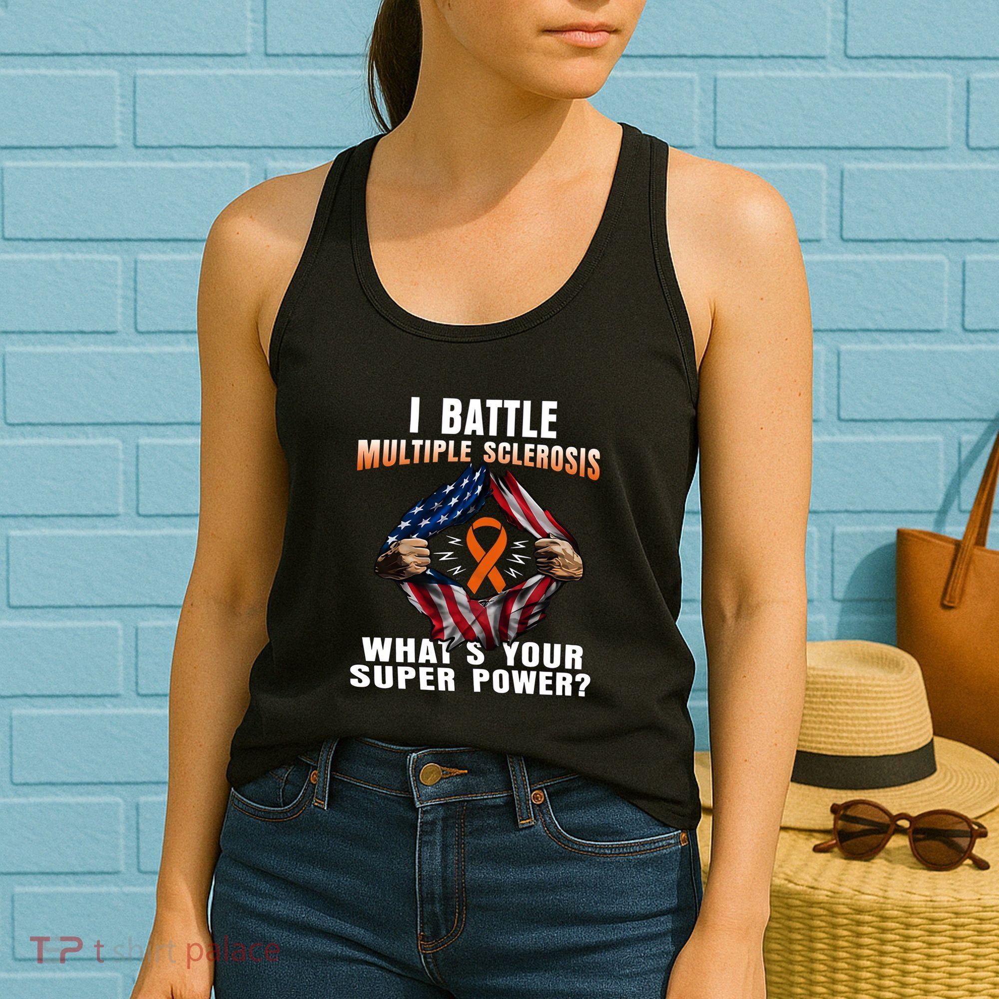 I Batte Multiple Sclerosis What's Your Super Power Superhero Women's Tank Top
