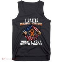 I Batte Multiple Sclerosis What's Your Super Power Superhero Tank Top thumb 0