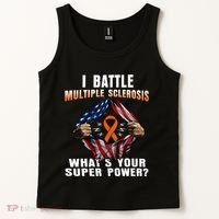 I Batte Multiple Sclerosis What's Your Super Power Superhero Tank Top thumb 2
