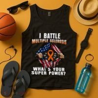 I Batte Multiple Sclerosis What's Your Super Power Superhero Tank Top thumb 4