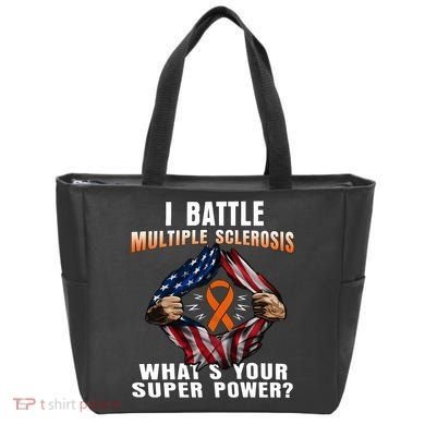 I Batte Multiple Sclerosis What's Your Super Power Superhero Tote Bag